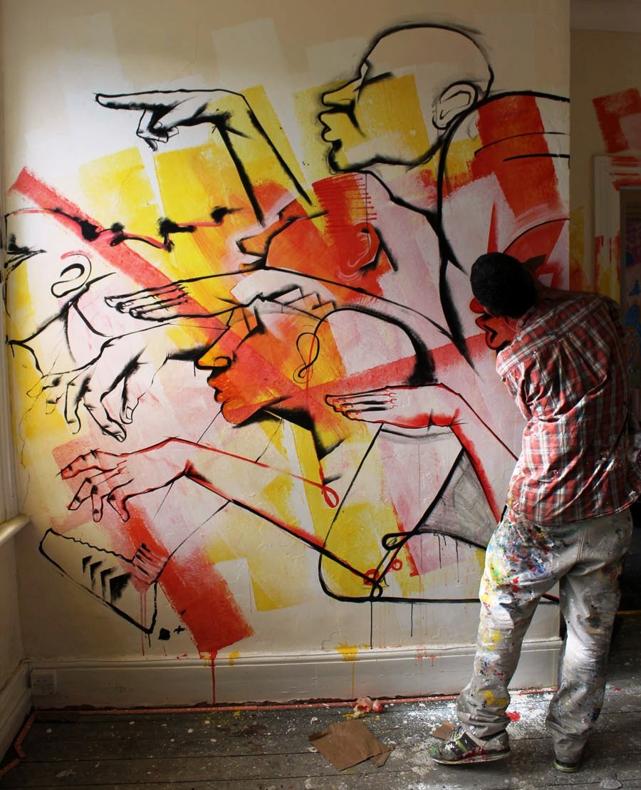 RUN painting the ArtHouse RUN Room Progress 4