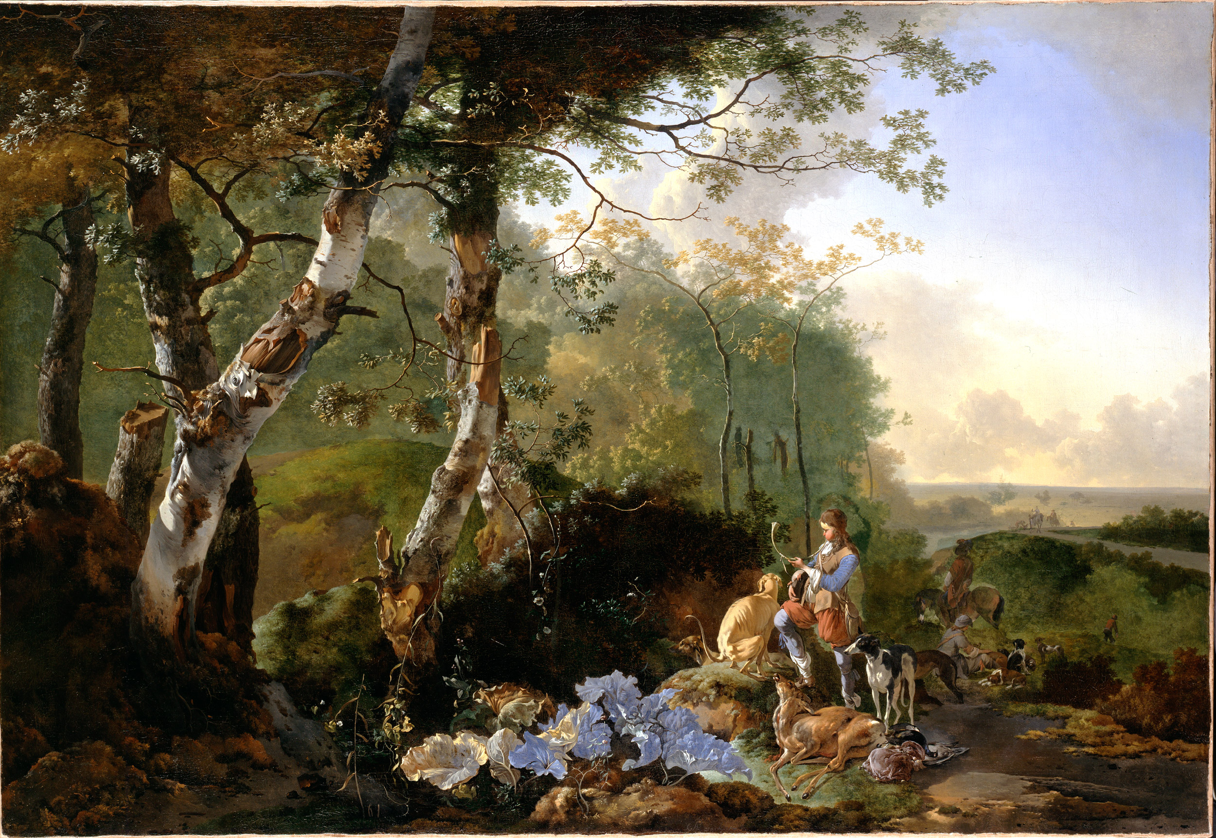 Pynacker---Landscape-with-Sportsmen-and-Game