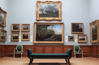 The Dulwich Picture Gallery has beautiful symmetry in its displays.
