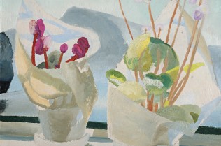 Winifred Nicholson, Cyclamen and Primula, c.1922-3, oil on paper / board, 50 x 55 cm, Kettle's Yard / © Kettle's Yard / Trustees of Winifred Nicholson