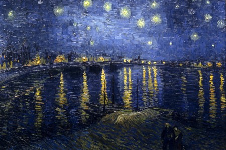 Starry Night Over the Rhone, 1888, oil on canvas. Van Gogh