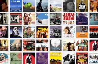 Collage of film posters for films shown at South East London film clujbs