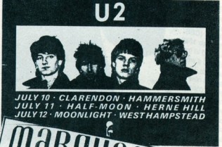 U2 Half Moon Herne Hill poster 1980